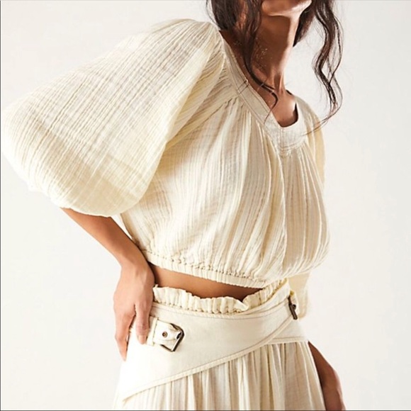 Free People Ivory Pantsuit with Belt - Picture 2 of 14